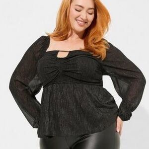 Torrid Sparkly Peplum Top